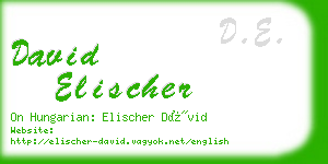 david elischer business card